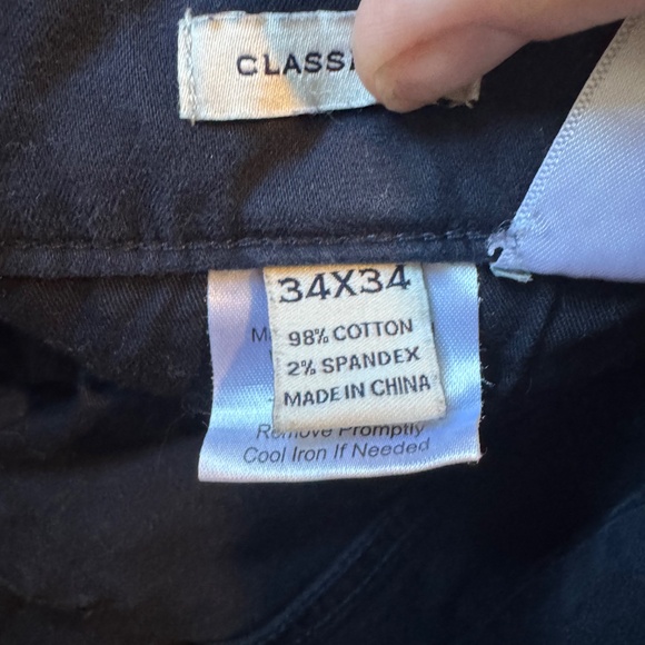 Joseph Abboud Classic Fit Men’s Pants 34x34 – Navy Cotton Stretch – Excellent Co - Picture 2 of 4